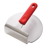 Prensa para hamburguesas de acero inoxidable 18/8 de una sola pieza  con funda de silicona roja WINCO SWS-6