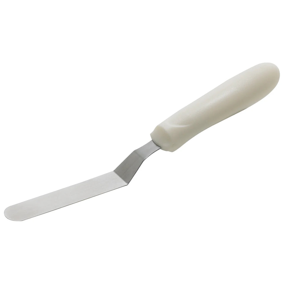 Espátula acodado con mango blanco WINCO TWPO-4