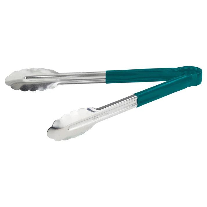 Pinzas multiusos de alta resistencia con mango de plástico de 30,5 cm (12") color verde WINCO UT-12HP-G