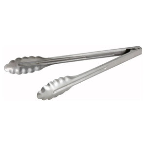 Pinzas multiusos de acero inoxidable extra resistentes de 12" WINCO UT-12HT