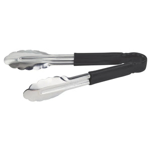 Pinzas multiusos de alta resistencia con mango de plástico de 9" color negro WINCO UT-9HP-K