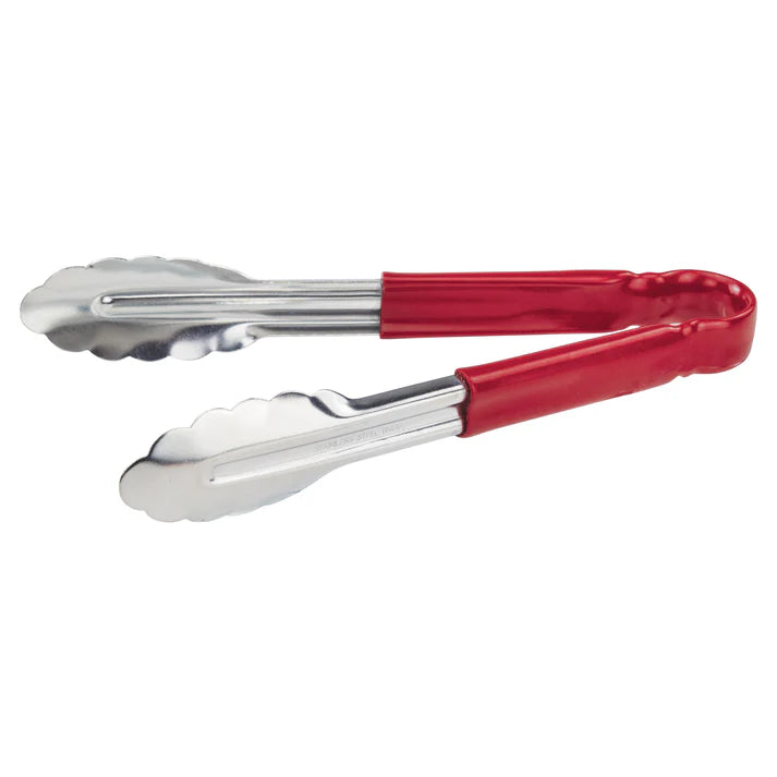 Pinzas multiusos de alta resistencia con mango de plástico de 9" color rojo WINCO UT-9HP-R