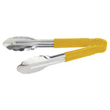 Pinzas multiusos de alta resistencia con mango de plástico de 9" color amarillo WINCO UT-9HP-Y