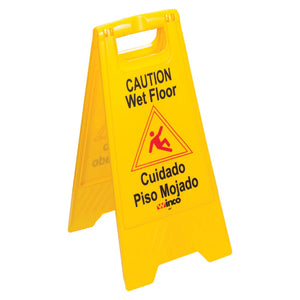 Señal de advertencia de piso mojado, desplegable, amarilla WINCO WCS-25